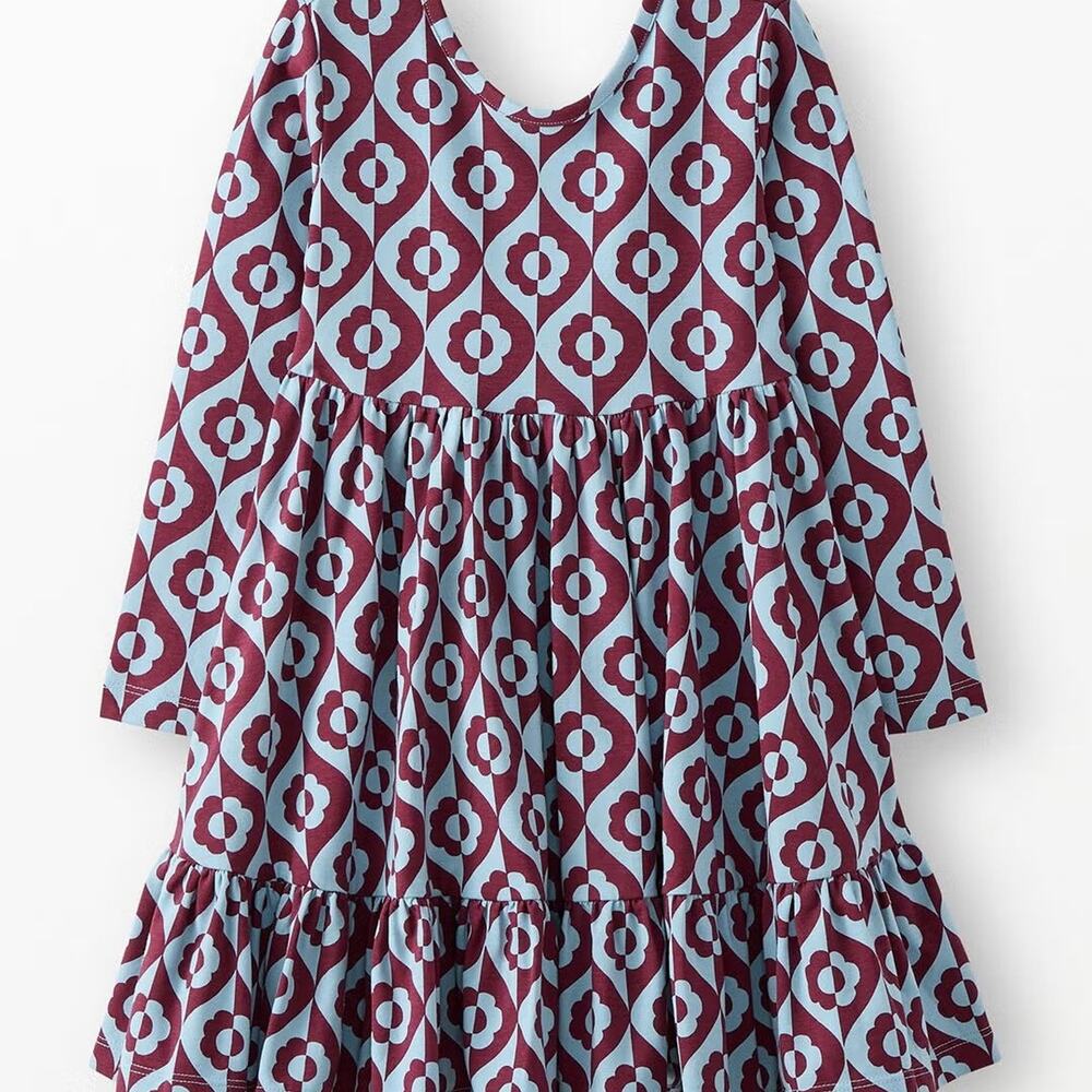 Hanna Andersson NWT Size 10 LS Ruffle Skater Dress